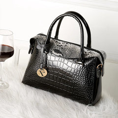 Crocodile Pattern Women Bag High Pu Leather Tote Handbags Ladies Snakeskin