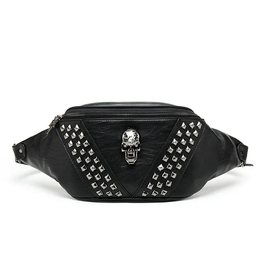 Men's Leather Crossbody Bag Vintage Shoulder Chest Pack