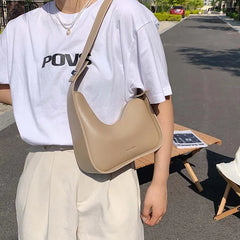 Leather Lemon Shoulder Bag Casual Satchel Wide Straps Handbag