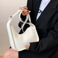 Leather Lemon Shoulder Bag Casual Satchel Wide Straps Handbag