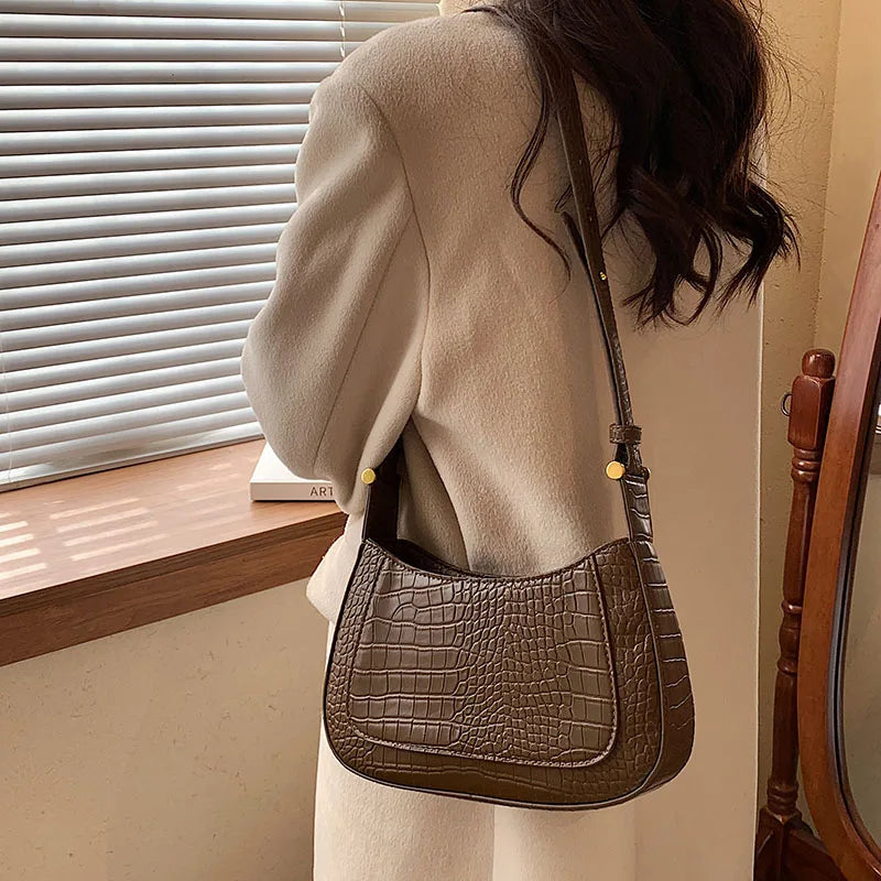 Leather Shoulder Bag Women Retro Hobo Lady Messenger Bag