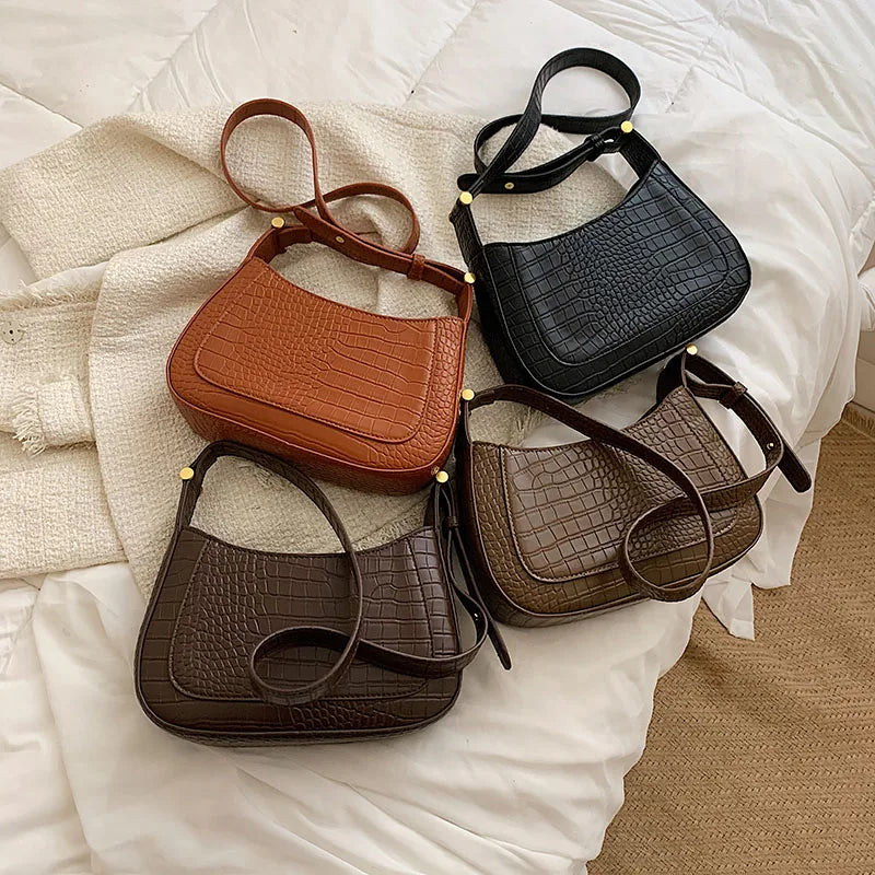 Leather Shoulder Bag Women Retro Hobo Lady Messenger Bag