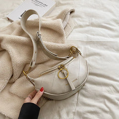 Women's Chain Shoulder Purse Hobo Handbag Zipper Crossbody Bag