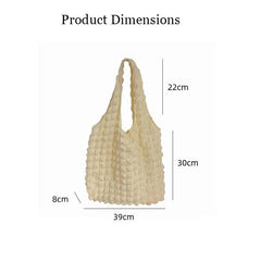 Pleated Women Shoulder Bags Large Capacity Underarm Bag