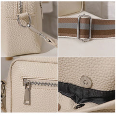 Women's Crossbody Bag Wide Strap Zipper Shoulder Bag