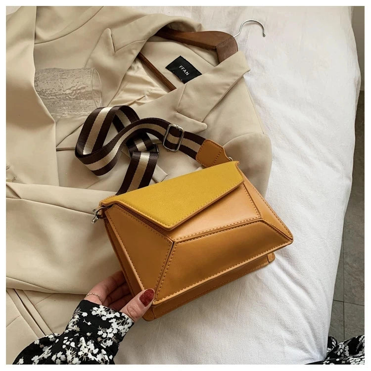 Hot Shoulder Bag Irregular Small Square Bag Wide Strap Crossbody Bags