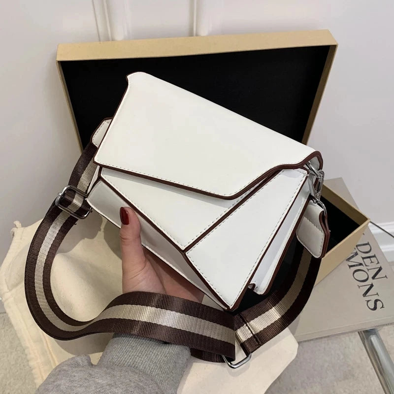 Hot Shoulder Bag Irregular Small Square Bag Wide Strap Crossbody Bags