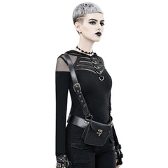 Bag Punk Motorcycle PU Leather Retro Waist Bags Backpacks Clothing Accessories
