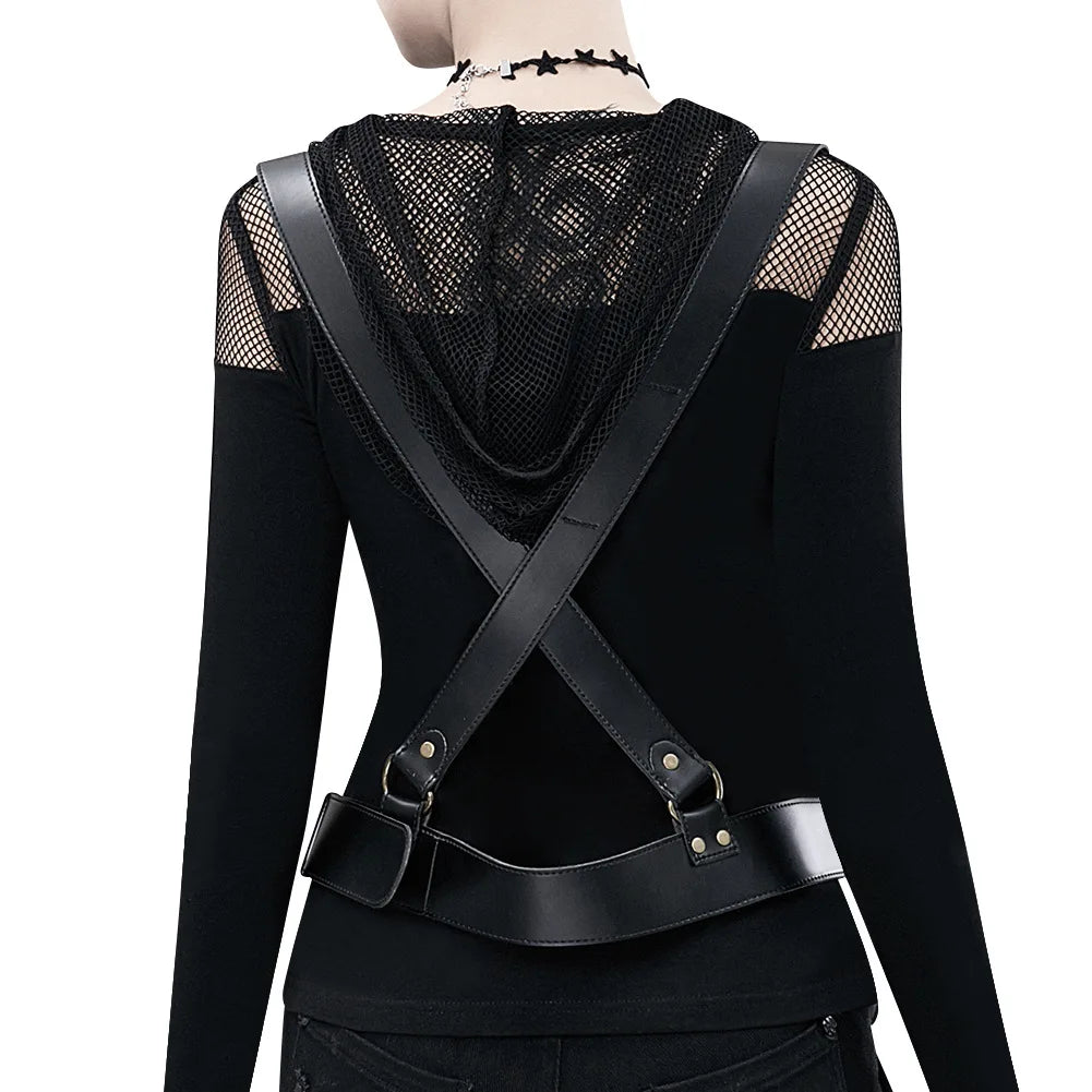 Bag Punk Motorcycle PU Leather Retro Waist Bags Backpacks Clothing Accessories