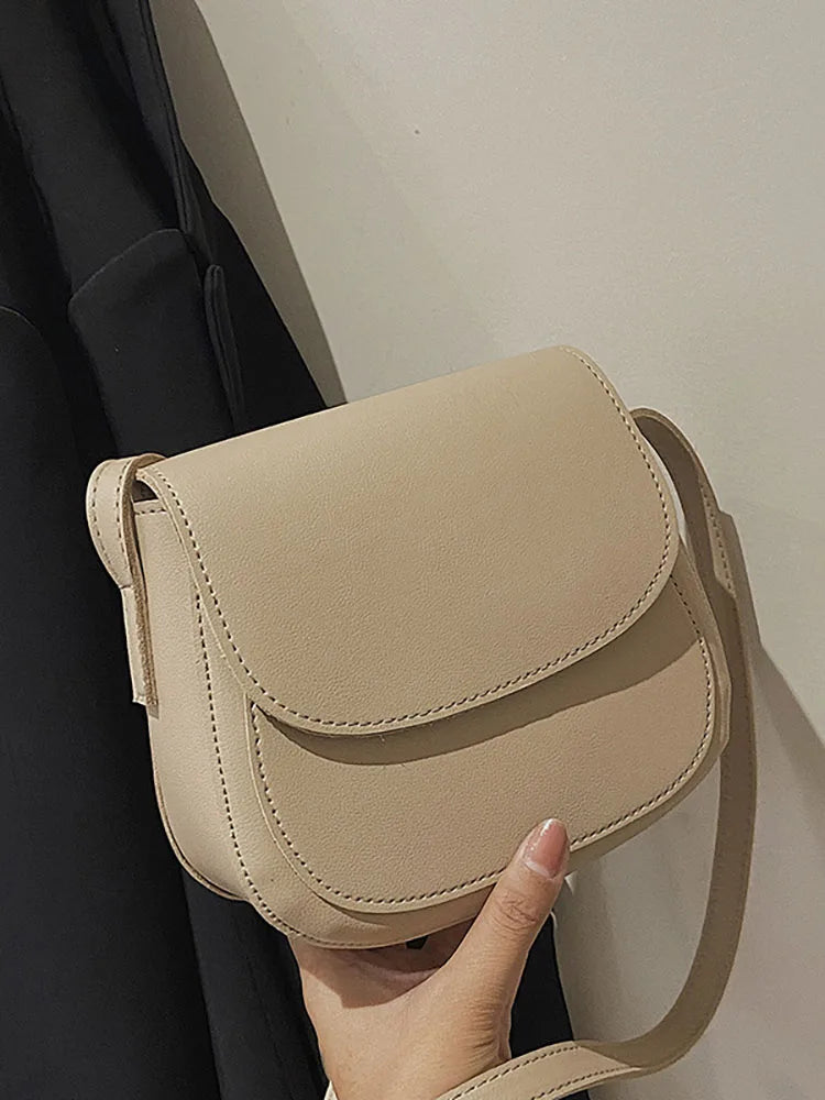 Women's Pu Leather Crossbody Shoulder Bag Flap Solid