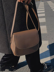 Women's Pu Leather Crossbody Shoulder Bag Flap Solid