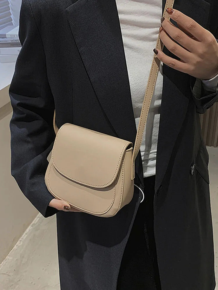 Women's Pu Leather Crossbody Shoulder Bag Flap Solid