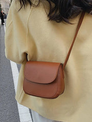 Women's Pu Leather Crossbody Shoulder Bag Flap Solid