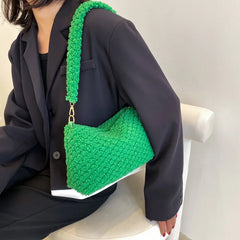 Plush Shoulder Bags for Women Winter Armpit Bag Purses and Handbags
