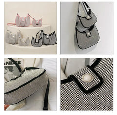 Diamond-Studded Lady Shoulder Bag Crossbody Tote