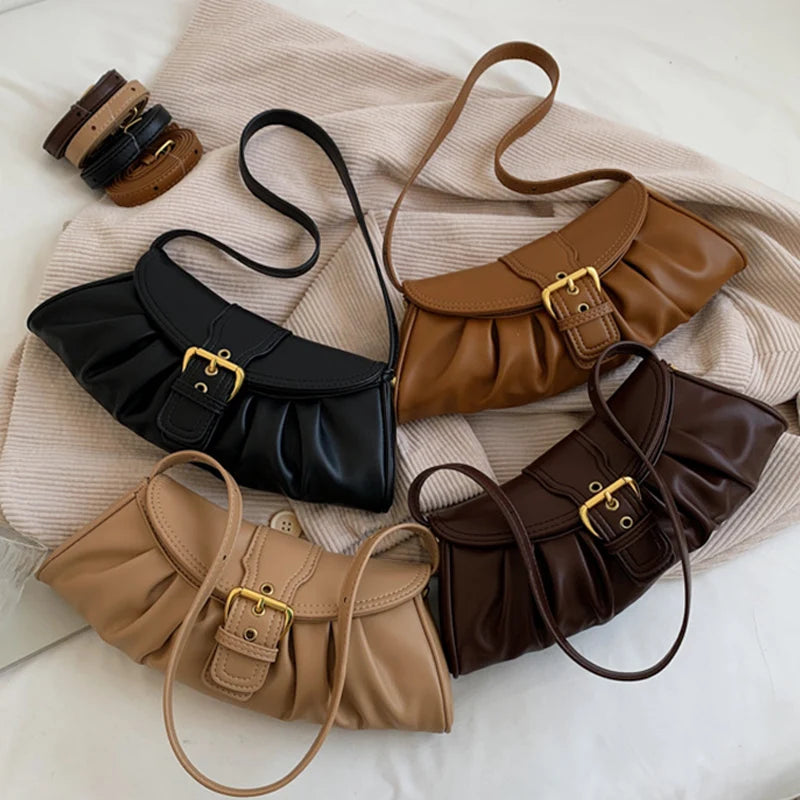 Luxury Pleated Clouds Armpit Bag For Women Ladies Handbags