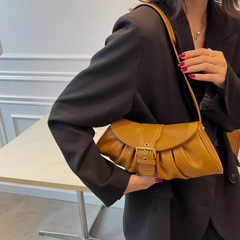 Luxury Pleated Clouds Armpit Bag For Women Ladies Handbags