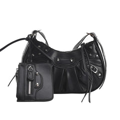 Rivets Shoulder Bag High Leather Handbag Tassel Crossbody