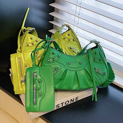 Rivets Shoulder Bag High Leather Handbag Tassel Crossbody