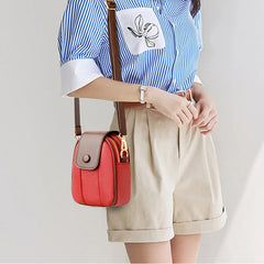 High Leather Ladies Shoulder Bags Panelled Mini Women Messenger Bags