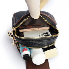 High Leather Ladies Shoulder Bags Panelled Mini Women Messenger Bags