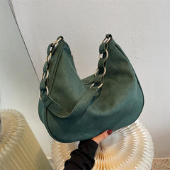 Retro Women's Large-capacity Shoulder Bag Suede Bucket Bag