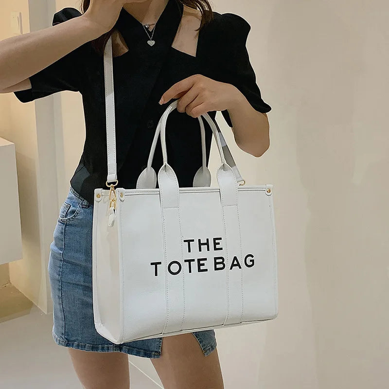 Soft PU Shoulder Bag for Women Letter Handbags Shopper Purses Clutch