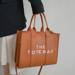 Soft PU Shoulder Bag for Women Letter Handbags Shopper Purses Clutch