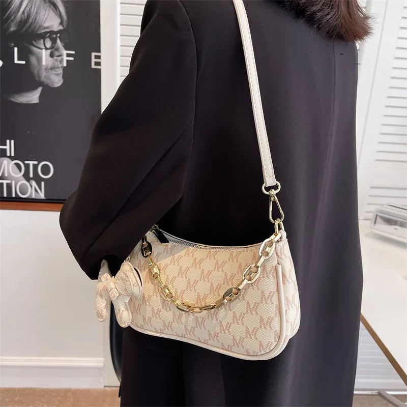 Leather Chain Crossbody Bag For Women Handbags Shoulder Bags Messenger