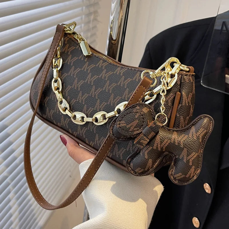 Leather Chain Crossbody Bag For Women Handbags Shoulder Bags Messenger