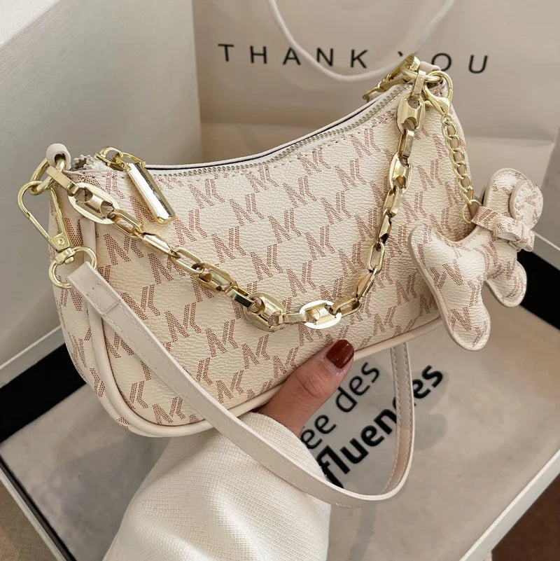 Leather Chain Crossbody Bag For Women Handbags Shoulder Bags Messenger