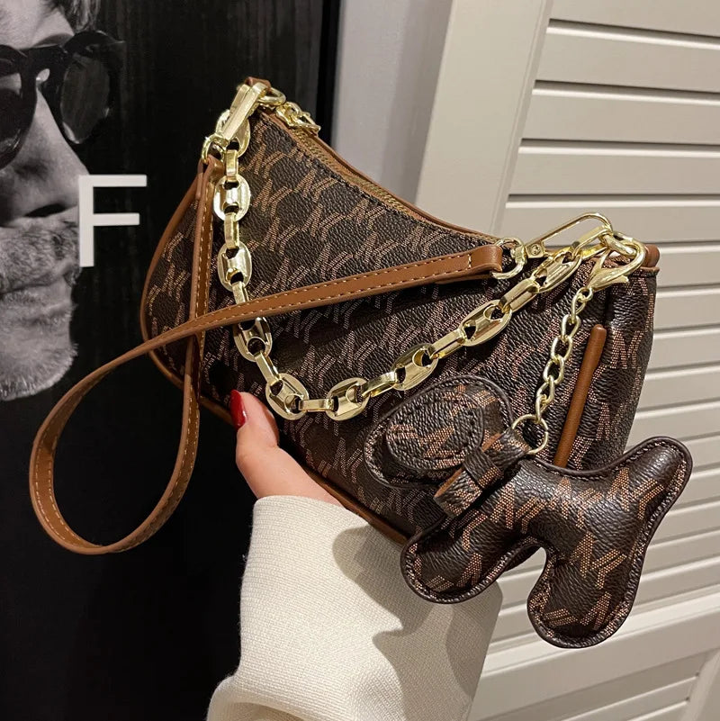 Leather Chain Crossbody Bag For Women Handbags Shoulder Bags Messenger