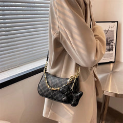 Leather Chain Crossbody Bag For Women Handbags Shoulder Bags Messenger