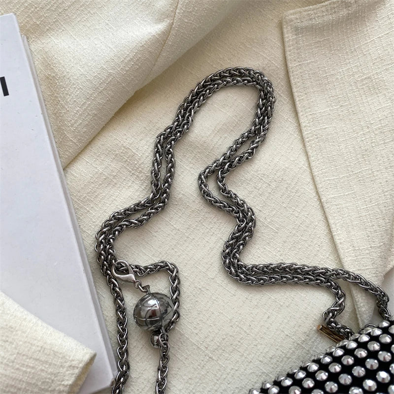 Leather Chain Crossbody Bags Women Handbags Shoulder Messenger Female Clutch
