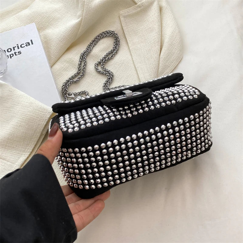 Leather Chain Crossbody Bags Women Handbags Shoulder Messenger Female Clutch
