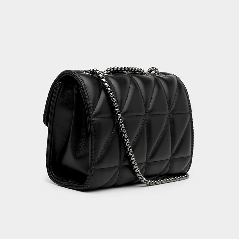 Leather Chain Crossbody Bags for Women Handbags Shoulder Bags Messenger