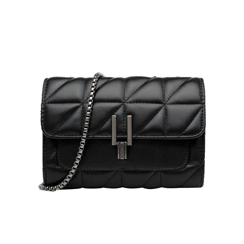 Leather Chain Crossbody Bags for Women Handbags Shoulder Bags Messenger