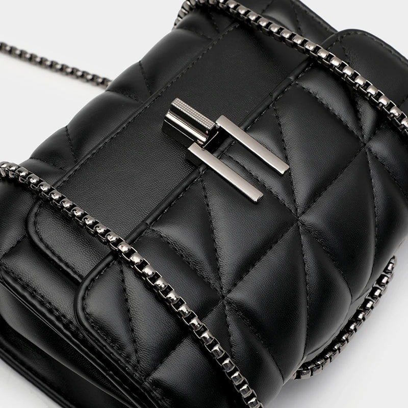 Leather Chain Crossbody Bags for Women Handbags Shoulder Bags Messenger