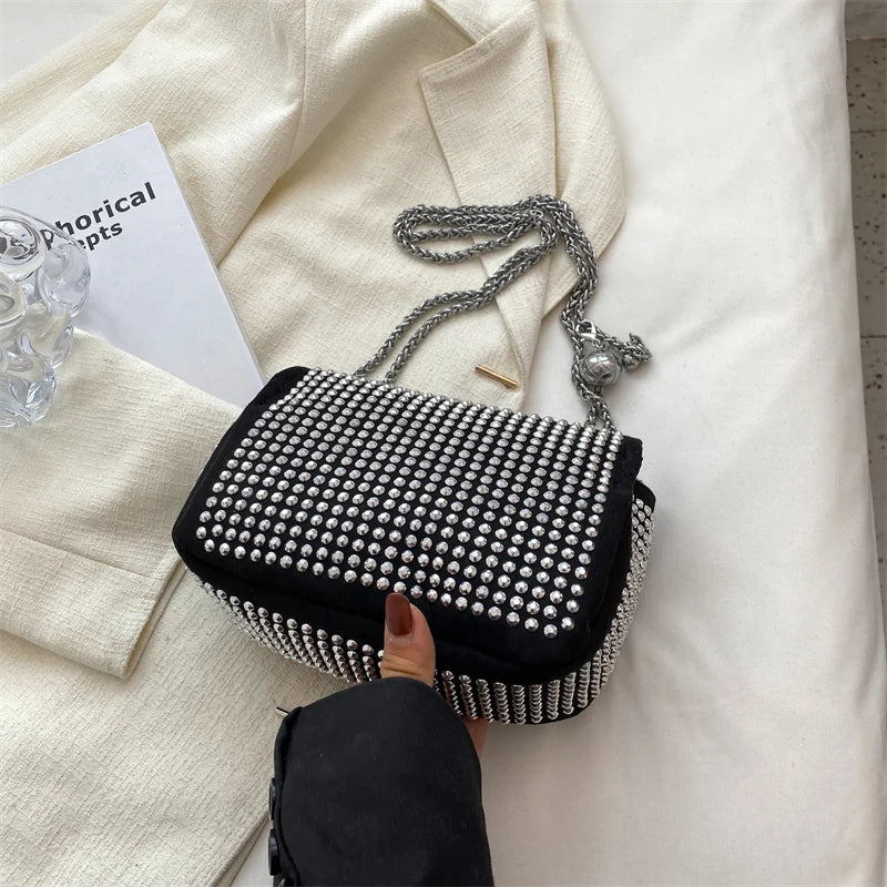 Leather Chain Crossbody Bags Women Handbags Shoulder Messenger Female Clutch