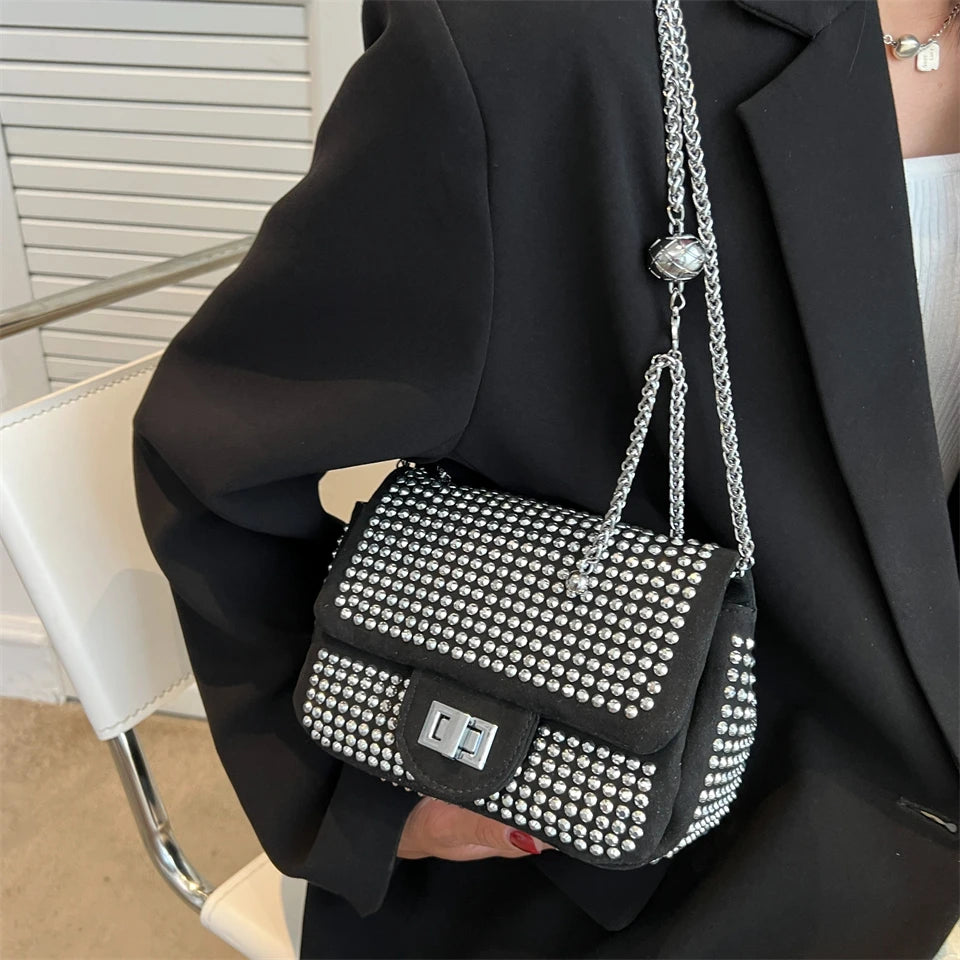 Leather Chain Crossbody Bags Women Handbags Shoulder Messenger Female Clutch
