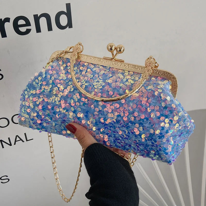 Sequins Evening Bag Top Handle Women's Shoulder Bags