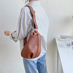 Personality Leather Bucket Bag Women Shoulder CrossBody Lady Handbag