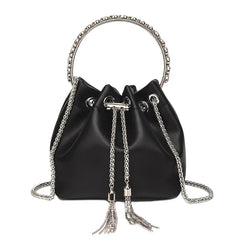 Pink Bucket Handbag Crossbody Shoulder Bag Evening Purse for Women