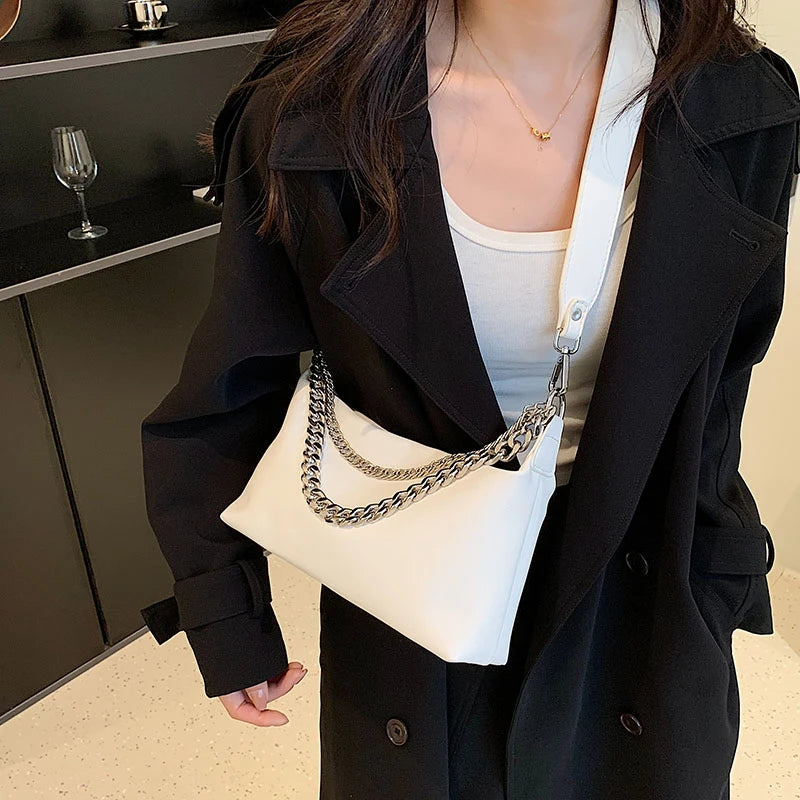 Chain Shoulder Bags For Women Small Crossbody Bags PU Leather Women's Handbags