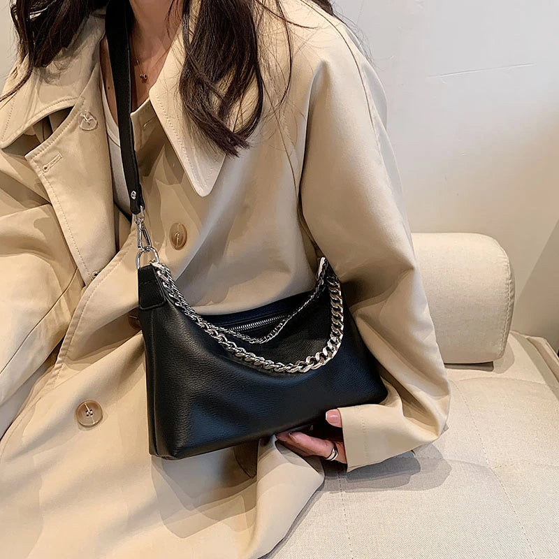 Chain Shoulder Bags For Women Small Crossbody Bags PU Leather Women's Handbags