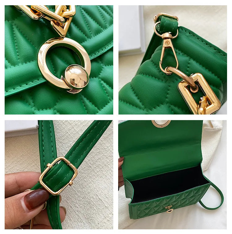 Diamond Lattice Crossbody Bag for Women Shoulder Handbag