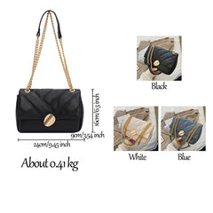 Soft Leather Crossbody Bag Chain Shoulder Messenger Bag