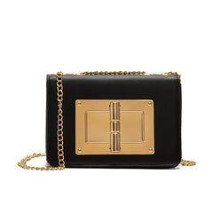 Chain Crossbody Bag Metal Lock Flap Shoulder Bag
