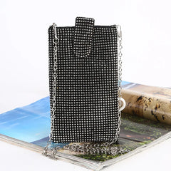 Rhinestone Crystal Chain Women Bag Small Shoulder Crossbody Purse