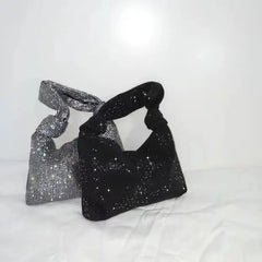 Crystal Rhinestone Evening Bag Dinner Party Bling Clutch Purse